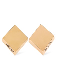 Versace Mosaic Logo Stud Earrings