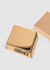 Versace Mosaic Logo Stud Earrings