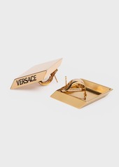 Versace Mosaic Logo Stud Earrings