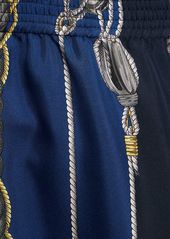 Versace Nautical Printed Silk Shorts