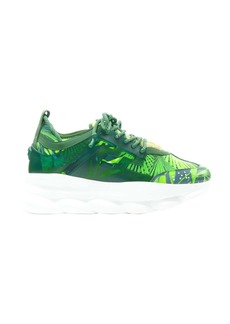 new VERSACE Chain Reaction Jungle Print green chunky sole sneaker EU38 US8