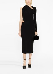 Versace one-shoulder cut-out midi dress