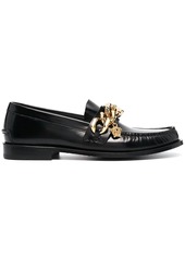 Versace oversized-chain detail loafers