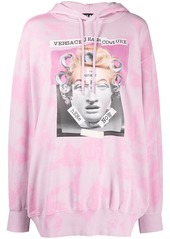 Versace oversized tie-dye cotton hoodie