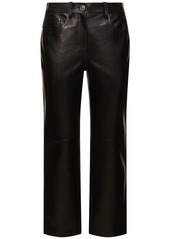 Versace Plongé Leather Straight Pants