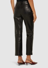 Versace Plongé Leather Straight Pants