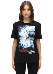 Versace Printed & Embroidered Cotton T-shirt