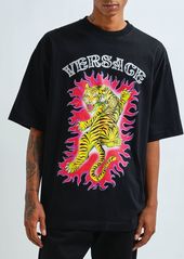 Versace Printed Cotton Jersey T-shirt