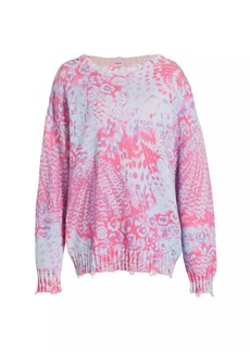 Versace Printed Cotton Knit Sweater
