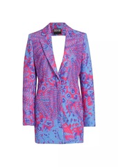 Versace Printed Cut-Out Blazer