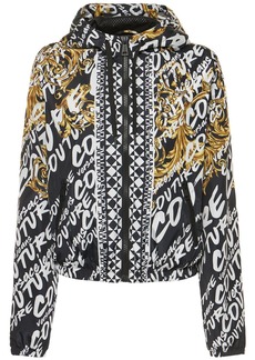 Versace Printed Nylon Hooded Jacket