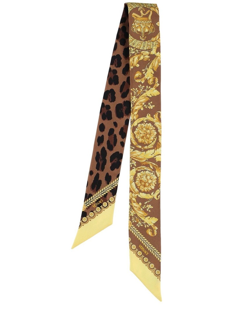 Versace Printed Silk Bandeau Scarf