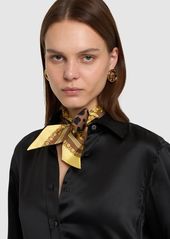 Versace Printed Silk Bandeau Scarf