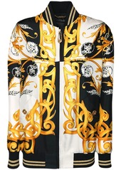 Versace Quilted Silk Twill Bomber Jacket