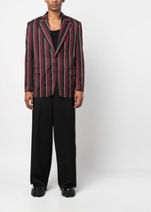 Versace Regimental Stripes-print single-breasted blazer