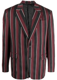 Versace Regimental Stripes-print single-breasted blazer
