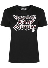 Versace rhinestone-logo cotton T-Shirt