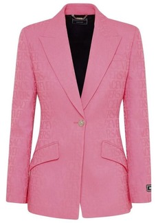 Versace Rose virgin wool blazer jacket