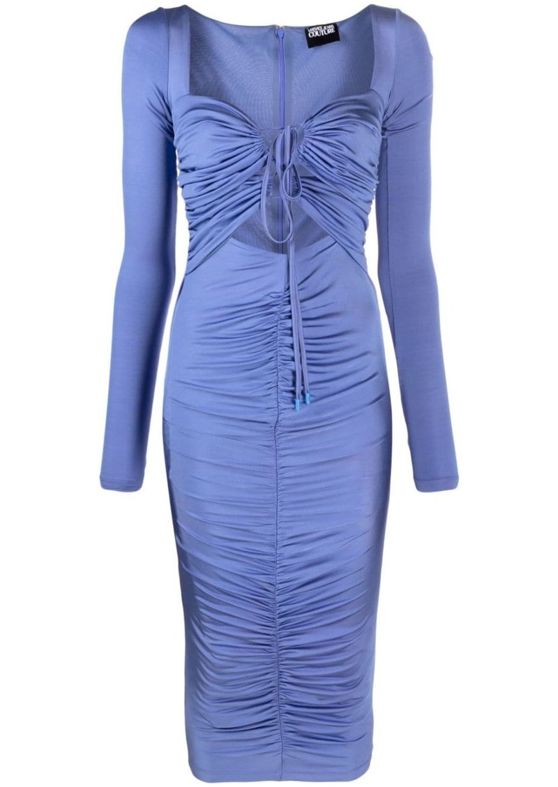 Versace ruched cut-out dress