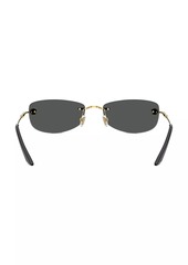 Versace Runway 60MM Rectangular Sunglasses