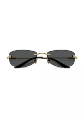 Versace Runway 60MM Rectangular Sunglasses