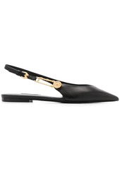 Versace safety pin point-toe flats