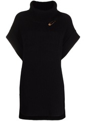 Versace Safety Pin ribbed knit cape