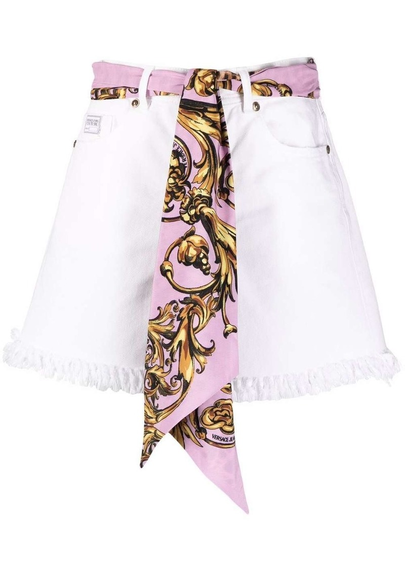 Versace scarf-belt shorts