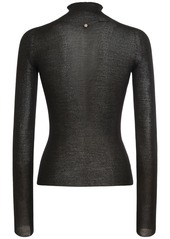 Versace Seamless Rib Knit Turtleneck Sweater