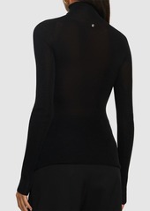 Versace Seamless Rib Knit Turtleneck Sweater