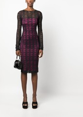 Versace sheer long-sleeved dress