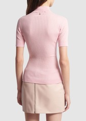 Versace Short Sleeve Rib Knit Sweater