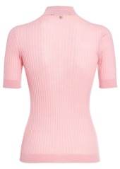 Versace Short Sleeve Rib Knit Sweater