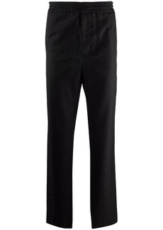 Versace signature-embroidered satin trousers