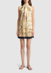 Versace Silk Blend Jacquard Sleeveless Top