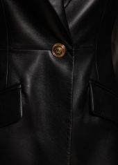 Versace Single Breast Nappa Leather Jacket