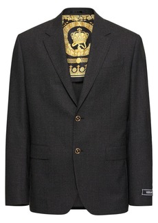 Versace Single Breasted Wool Jacket