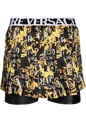 Versace Sketch Couture-print pleated shorts