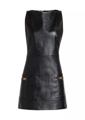 Versace Sleeveless Faux Leather Minidress