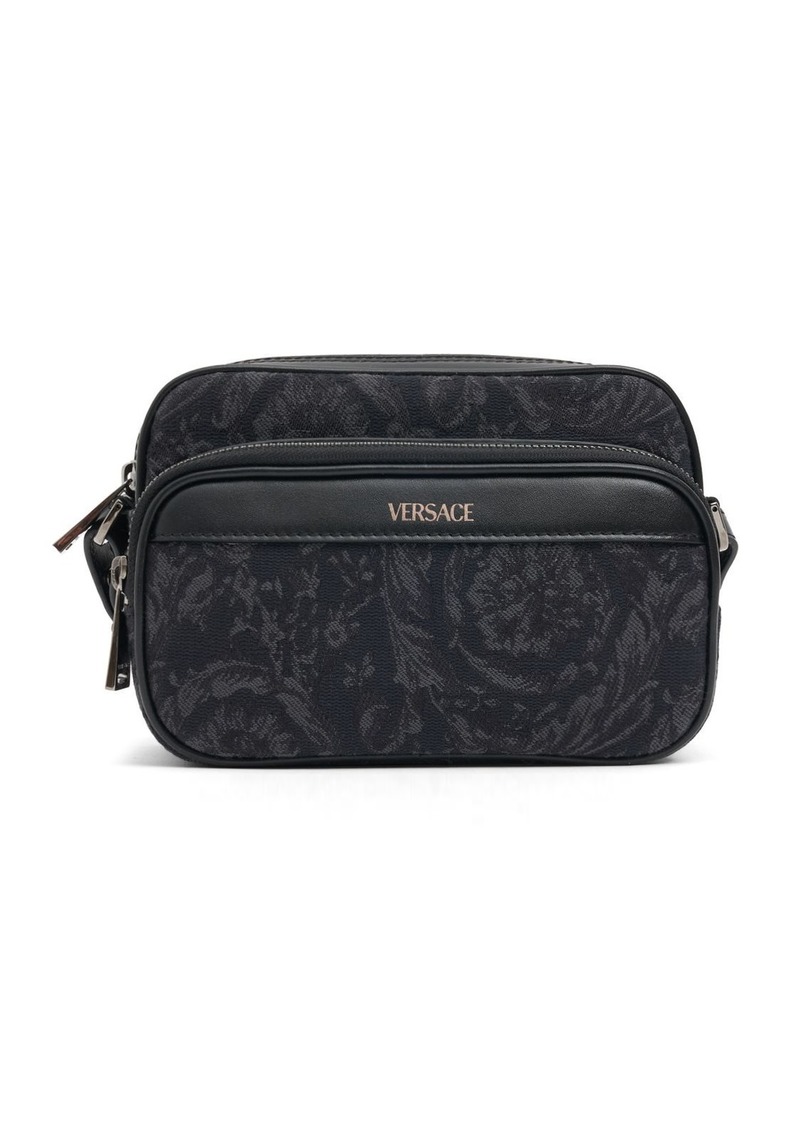 Versace Small Jacquard Canvas Crossbody Bag