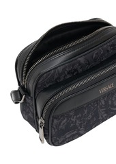 Versace Small Jacquard Canvas Crossbody Bag