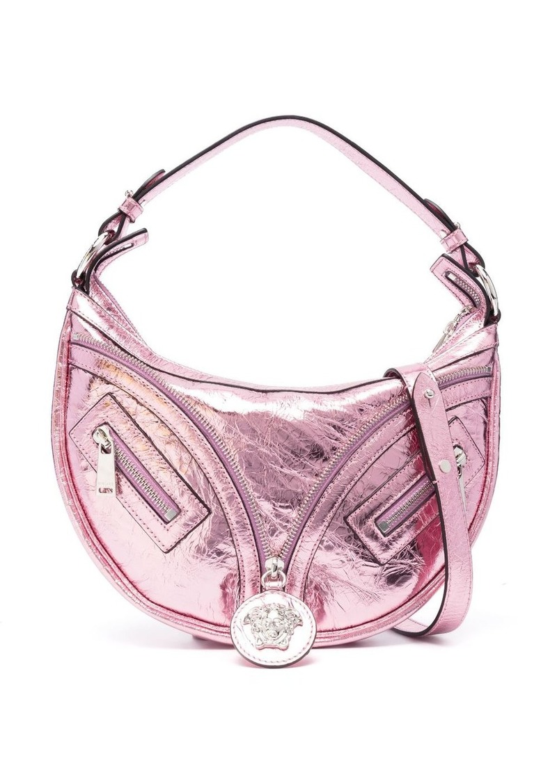 Versace small Repeat metallic-effect shoulder bag