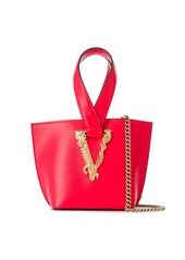 Versace small V-logo tote bag