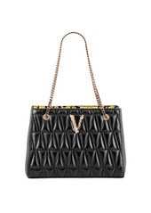 Versace Small Virtus Quilted Leather Tote