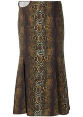 Versace snake-print mid-length skirt
