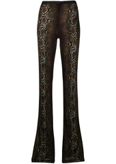 Versace snakeskin-print trousers