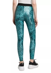 Versace Snakeskin-Printed Leggings