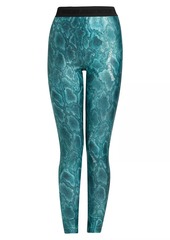 Versace Snakeskin-Printed Leggings