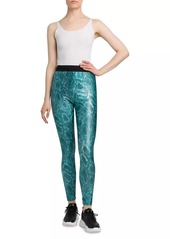 Versace Snakeskin-Printed Leggings