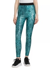 Versace Snakeskin-Printed Leggings